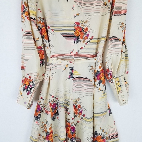 Vintage 80s Homemade Floral Farmhouse Skater Dress Medium - Picture 13 of 14